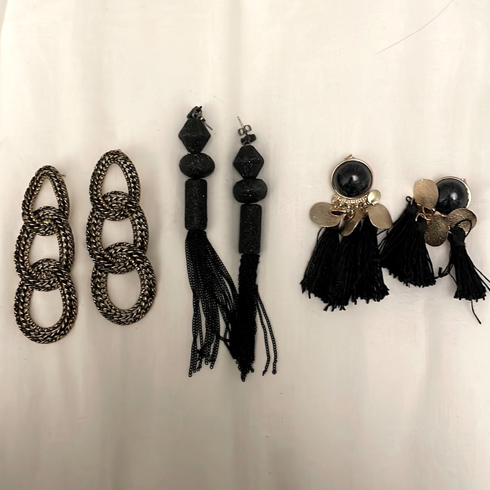 H&M statement earrings high fashion inspired